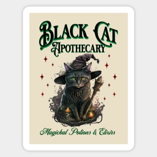 Black Cat Apothecary - Magickal Potions and Elixirs Halloween Magnet